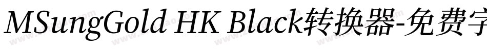 MSungGold HK Black转换器字体转换